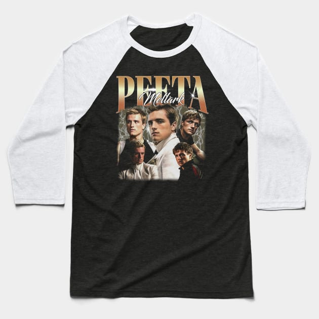 Peeta Mellark Vintage Baseball T-Shirt by miraimanda